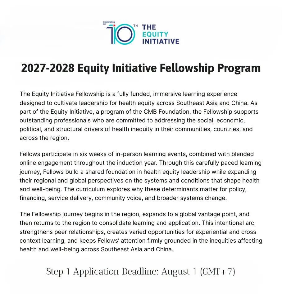 Equity Initiative Fellowship Program gallery photo 1 - Bamnang