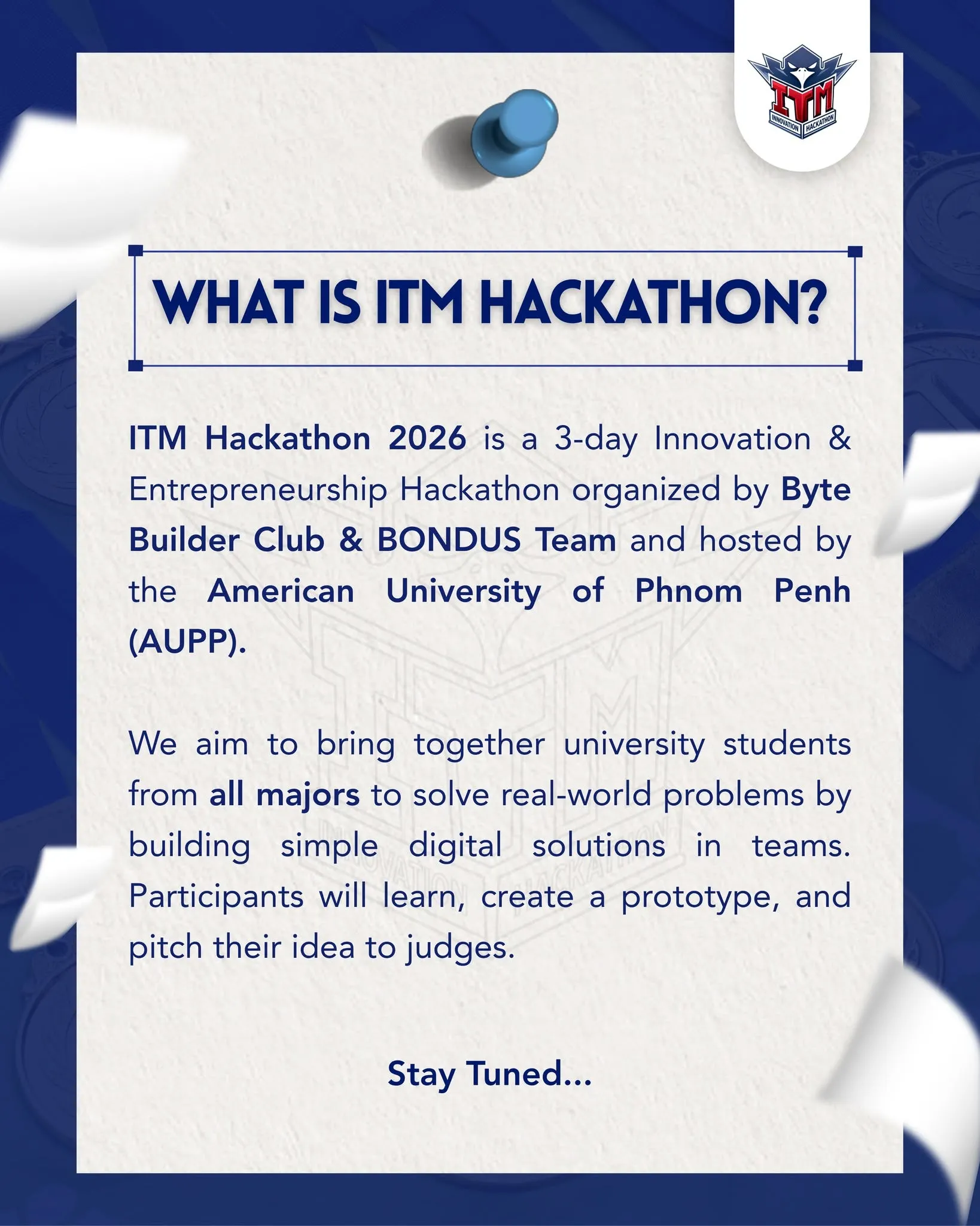 ITM Innovation Hackathon 2026 gallery photo 2 - Bamnang