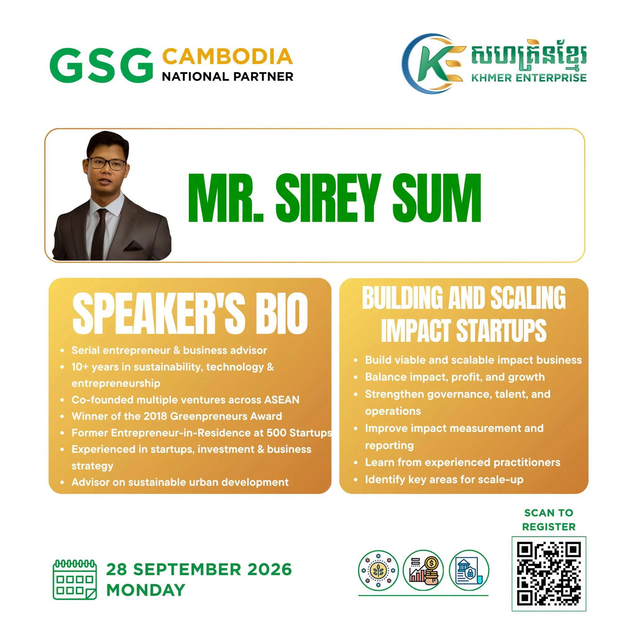 Khmer Enterprise - Panel discussion: Building and Scaling Impact Startups gallery photo 4 - Bamnang