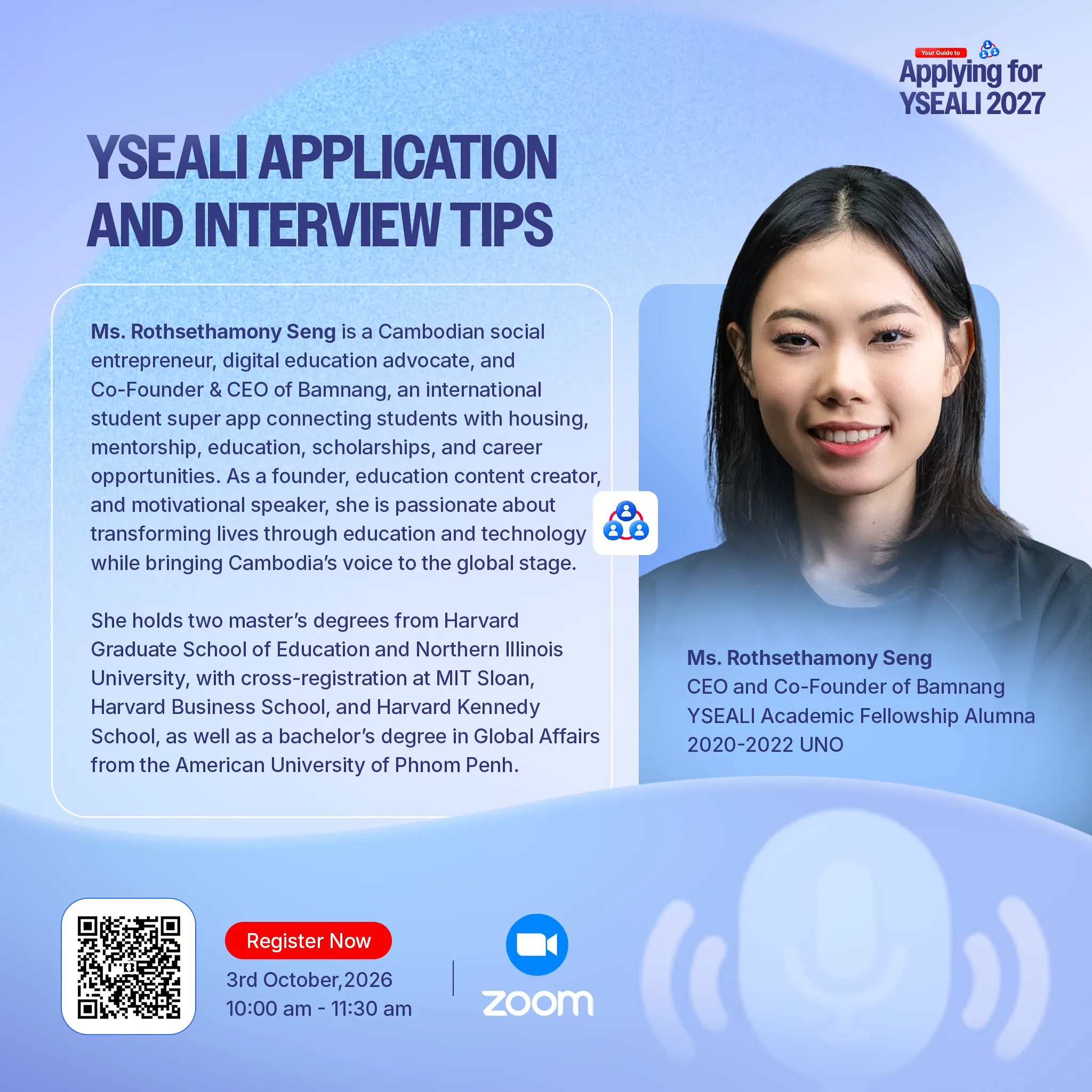 YSEALI Online Info Sharing Session gallery photo 2 - Bamnang