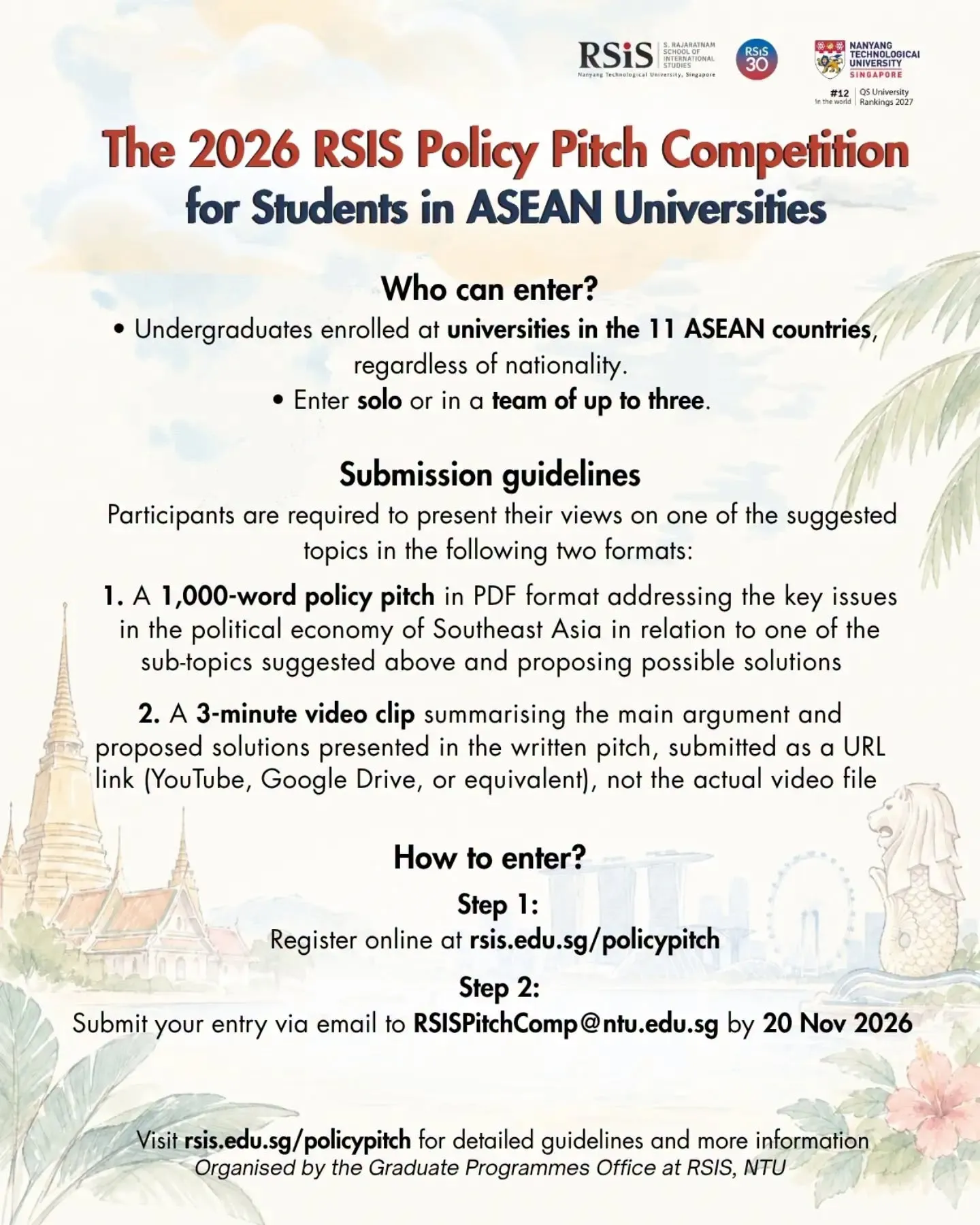RSIS Policy Pitch Competition 2026 gallery photo 2 - Bamnang