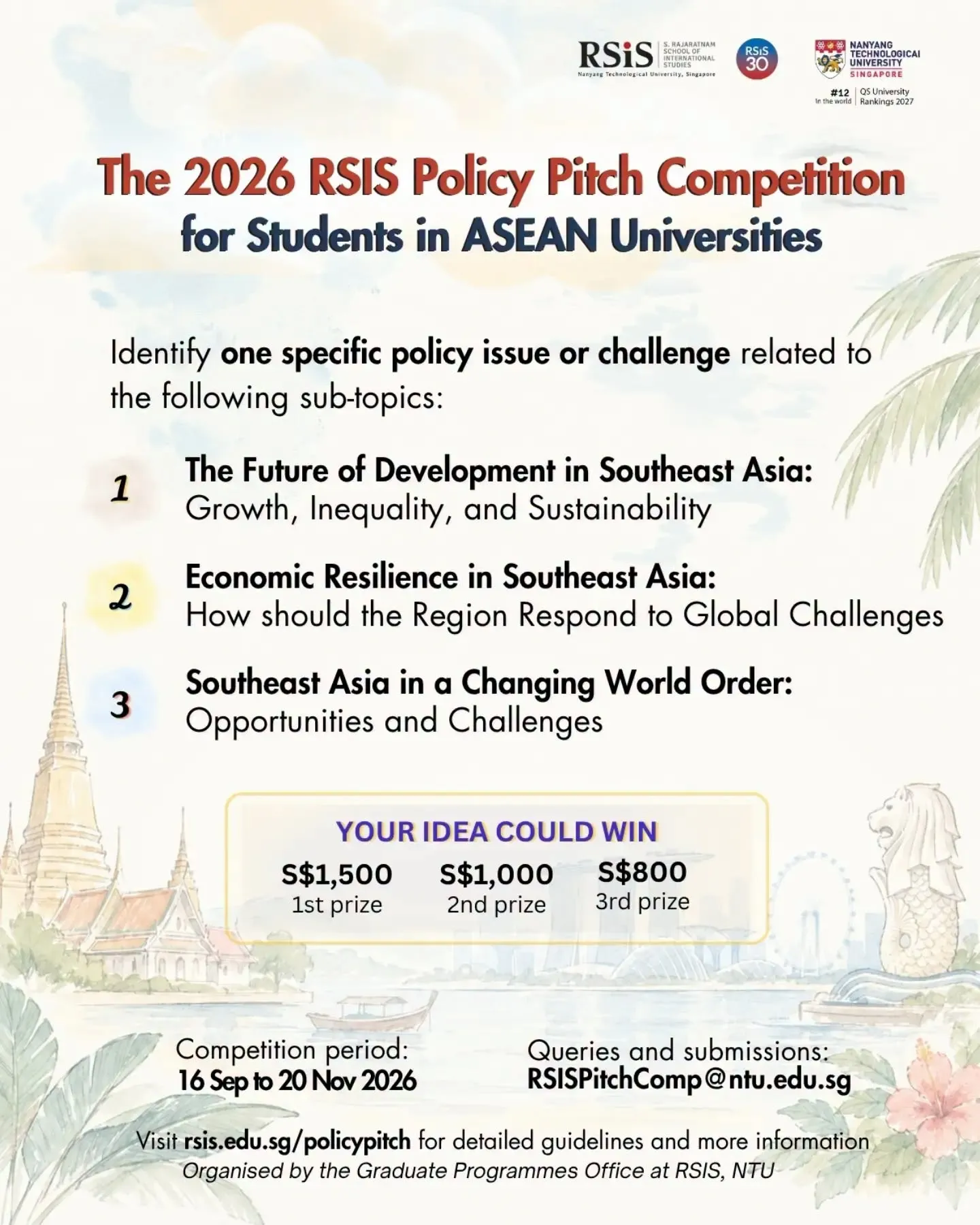 RSIS Policy Pitch Competition 2026 gallery photo 1 - Bamnang