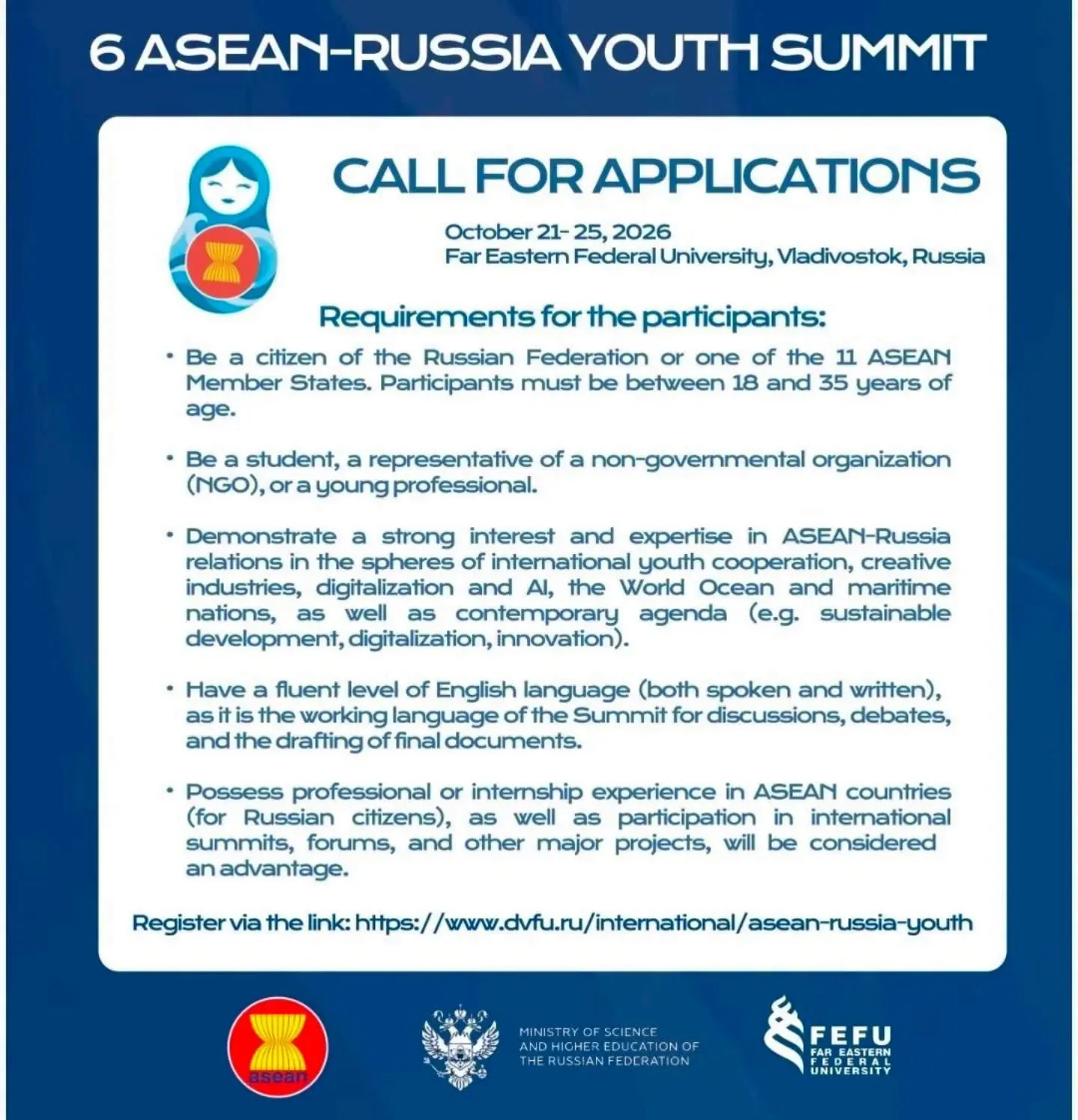 The 6th ASEAN-Russia Youth Summit gallery photo 1 - Bamnang
