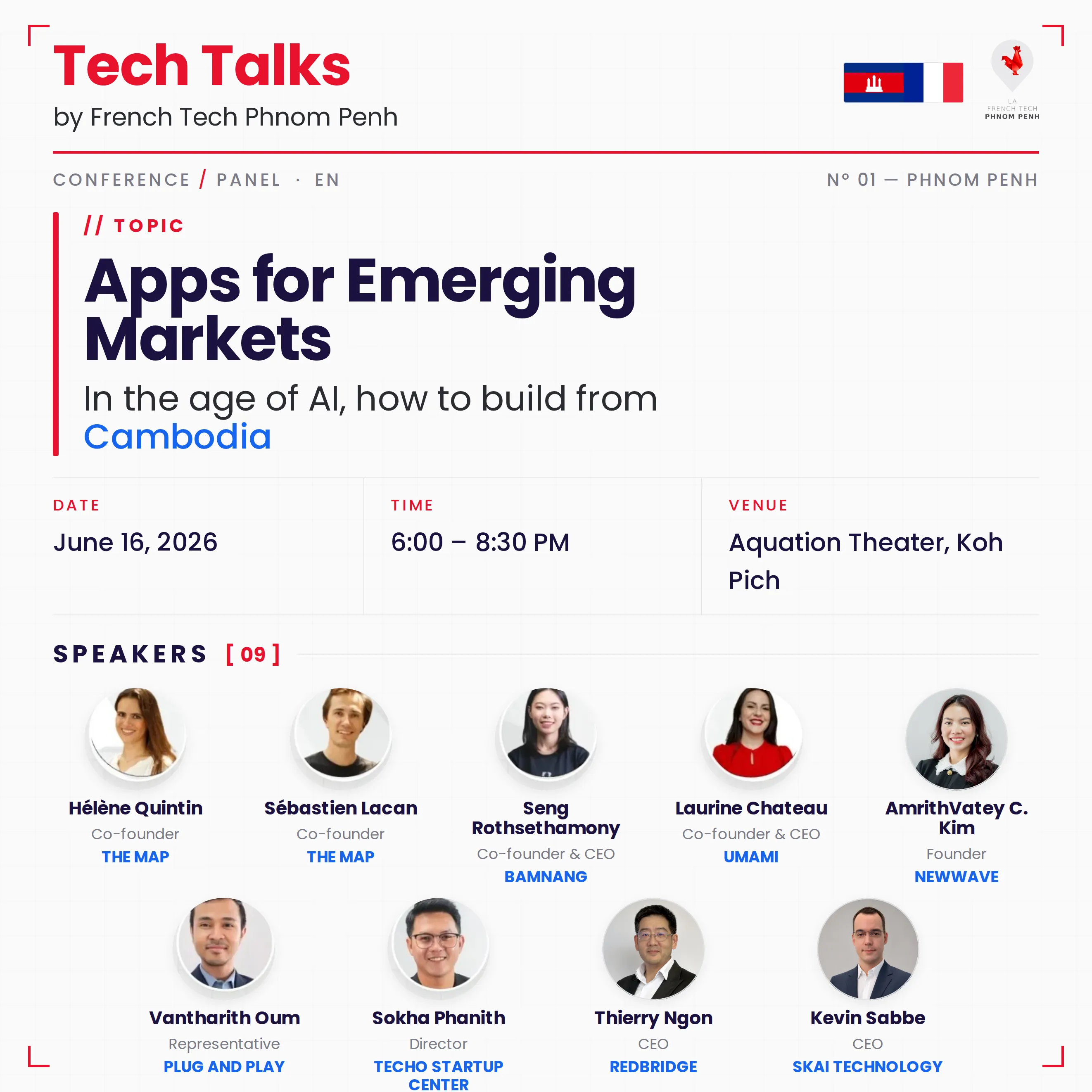 TechTalk - French Tech Phnom Penh  cover - Bamnang