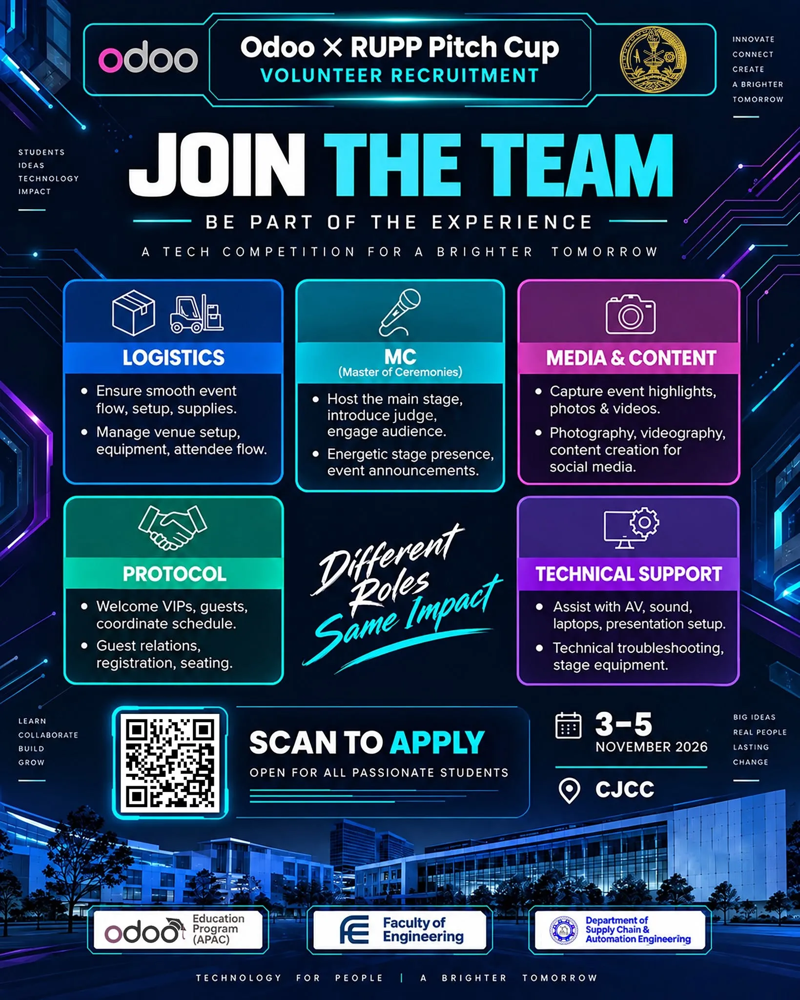 Call for Volunteers - Odoo & RUPP Pitch Cup 2026 cover - Bamnang