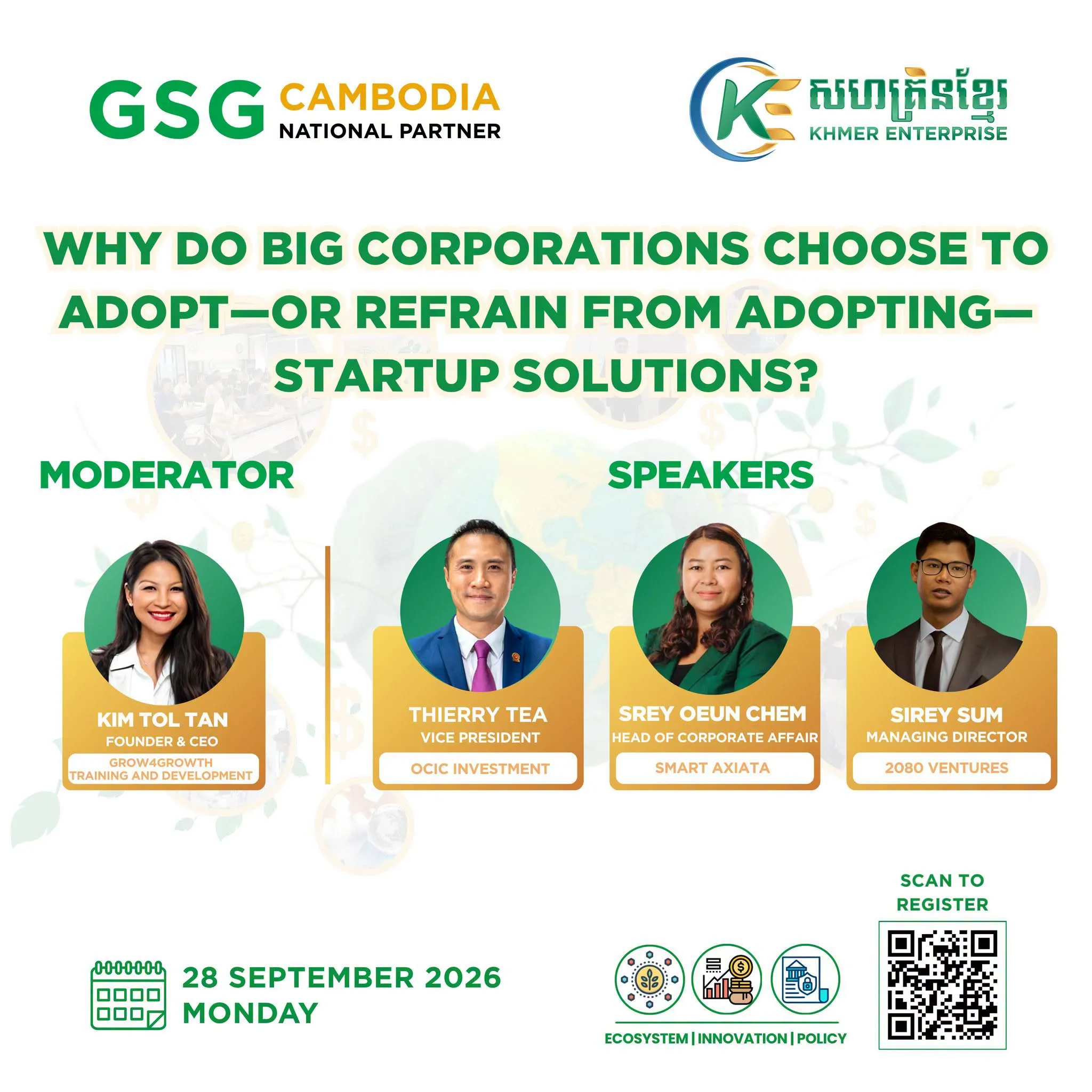 Khmer Enterprise - Panel discussion: Building and Scaling Impact Startups cover - Bamnang